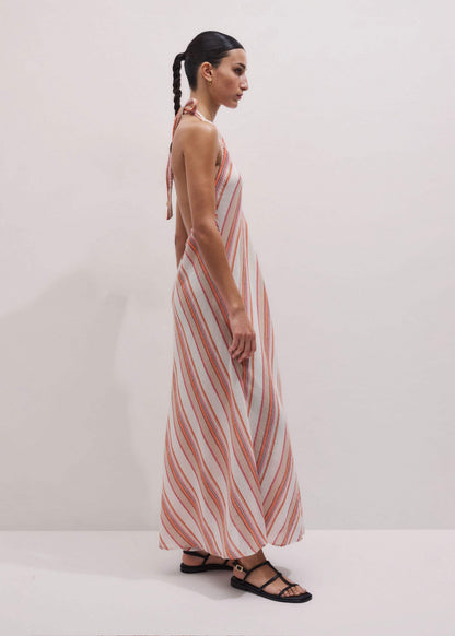 Pink Halter Maxi Beach Dress | ME+EM Clothing