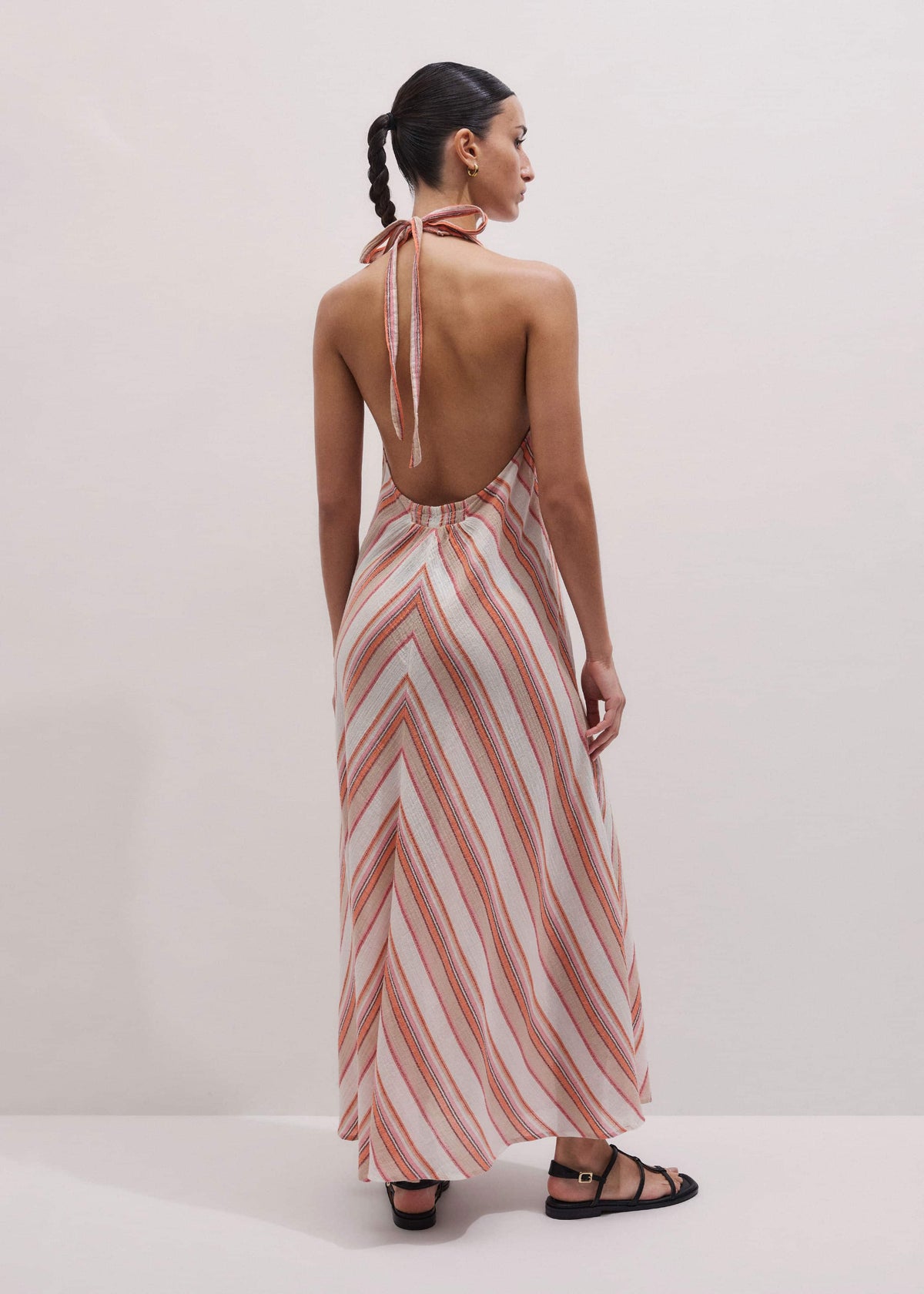 Pink Halter Maxi Beach Dress | ME+EM Clothing