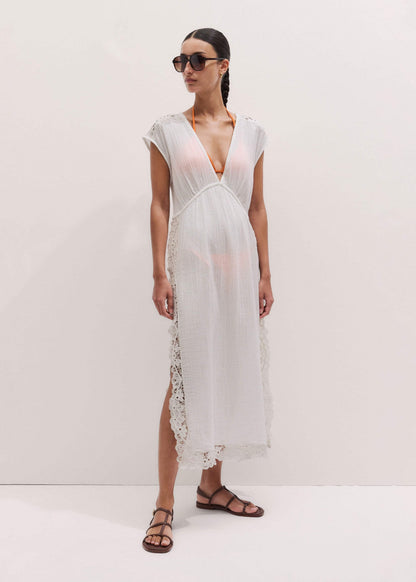 White Maxi Beach Dress | ME+EM Clothing
