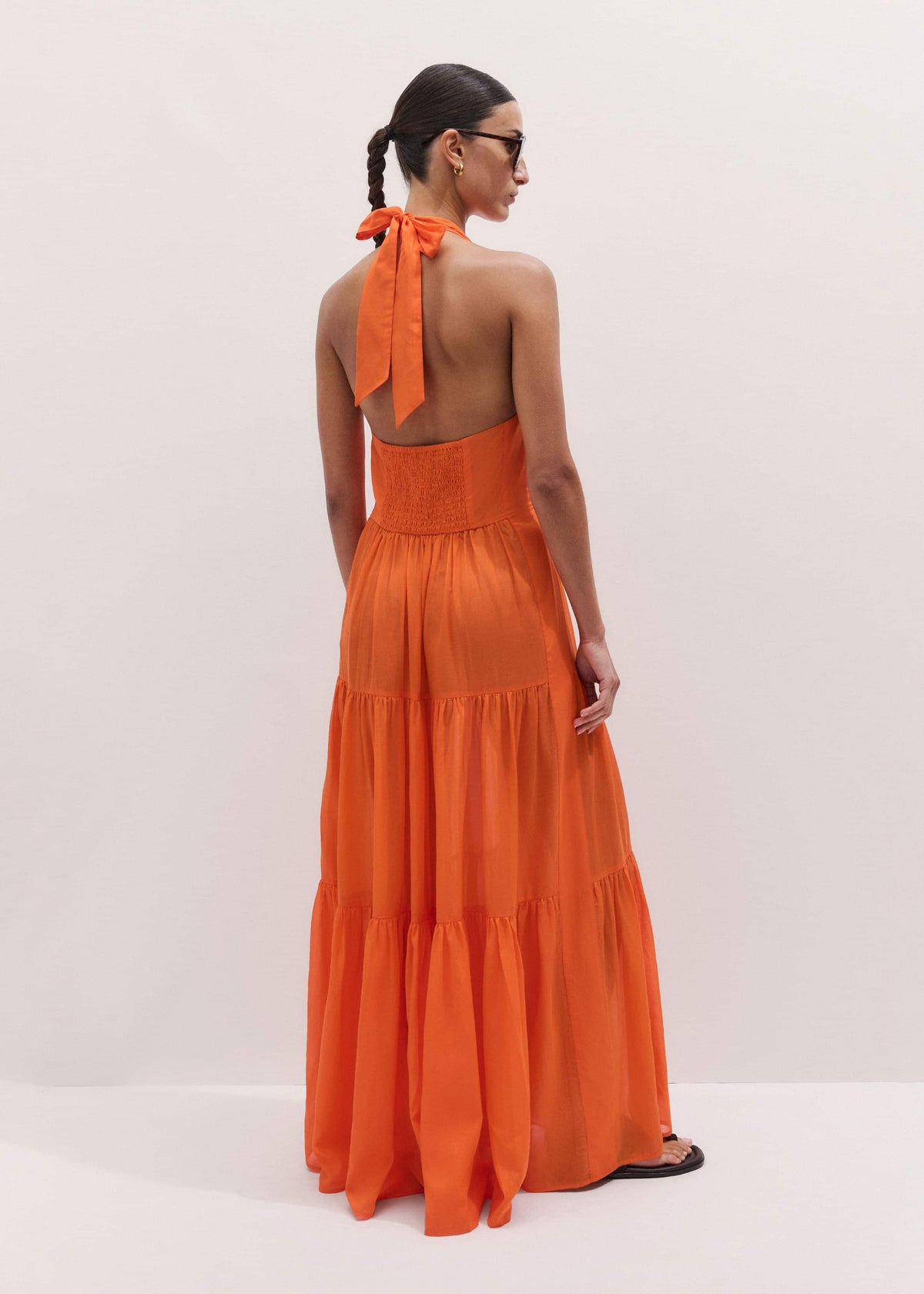 Orange Tiered Maxi Beach Dress | ME+EM Clothing