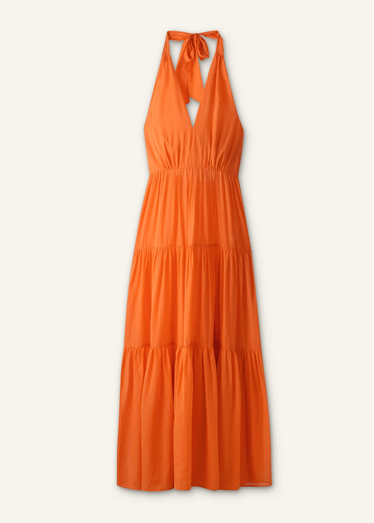 Orange Tiered Maxi Beach Dress | ME+EM Clothing