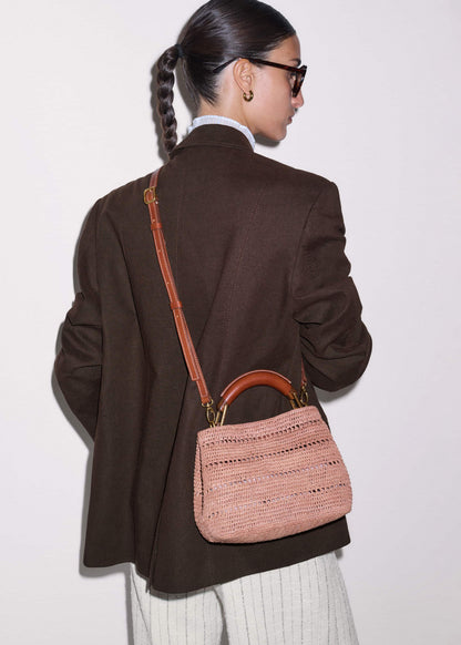 Pink Raffia Mini Day Bag | ME+EM Clothing|Accessories