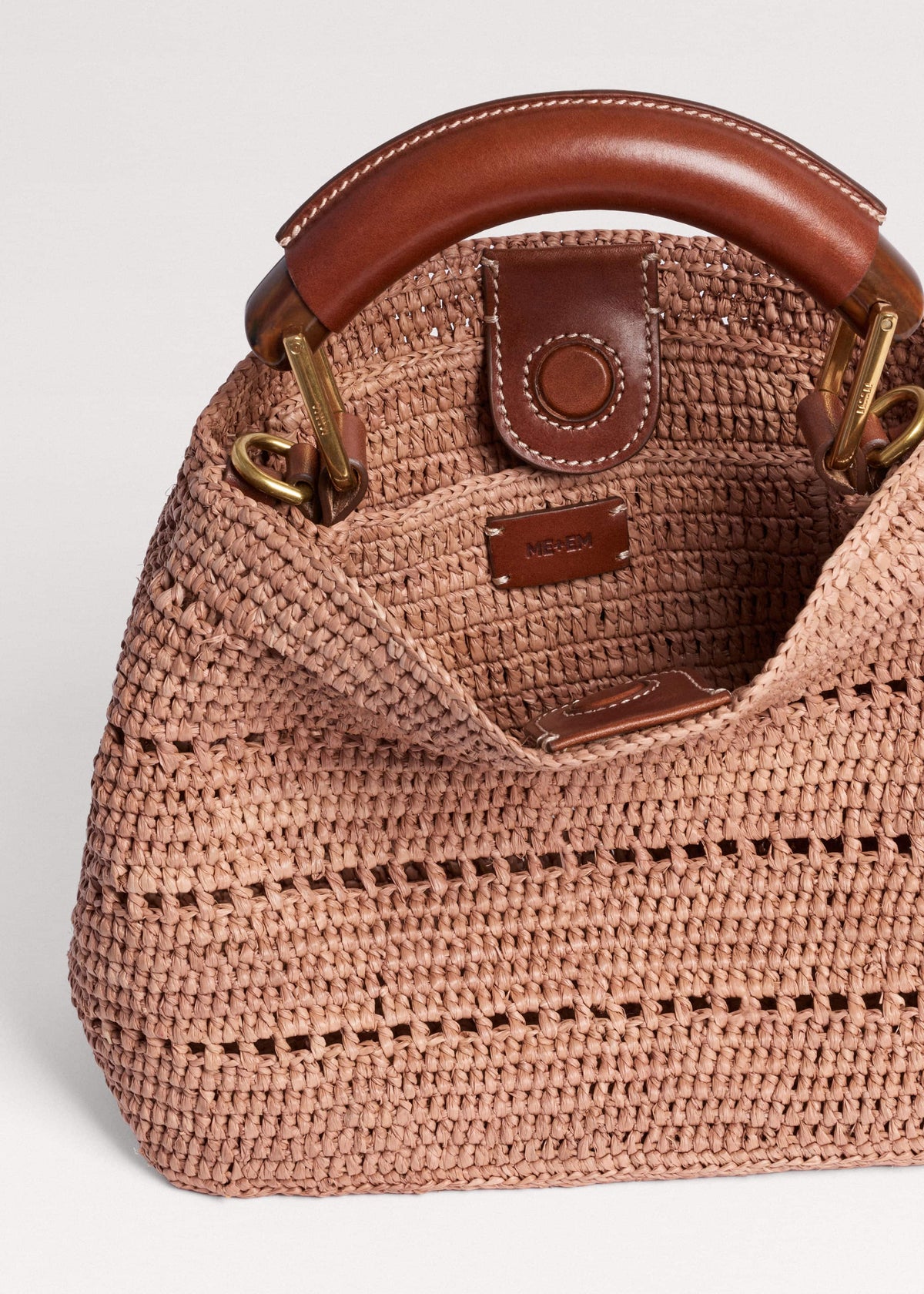 Pink Raffia Mini Day Bag | ME+EM Clothing|Accessories