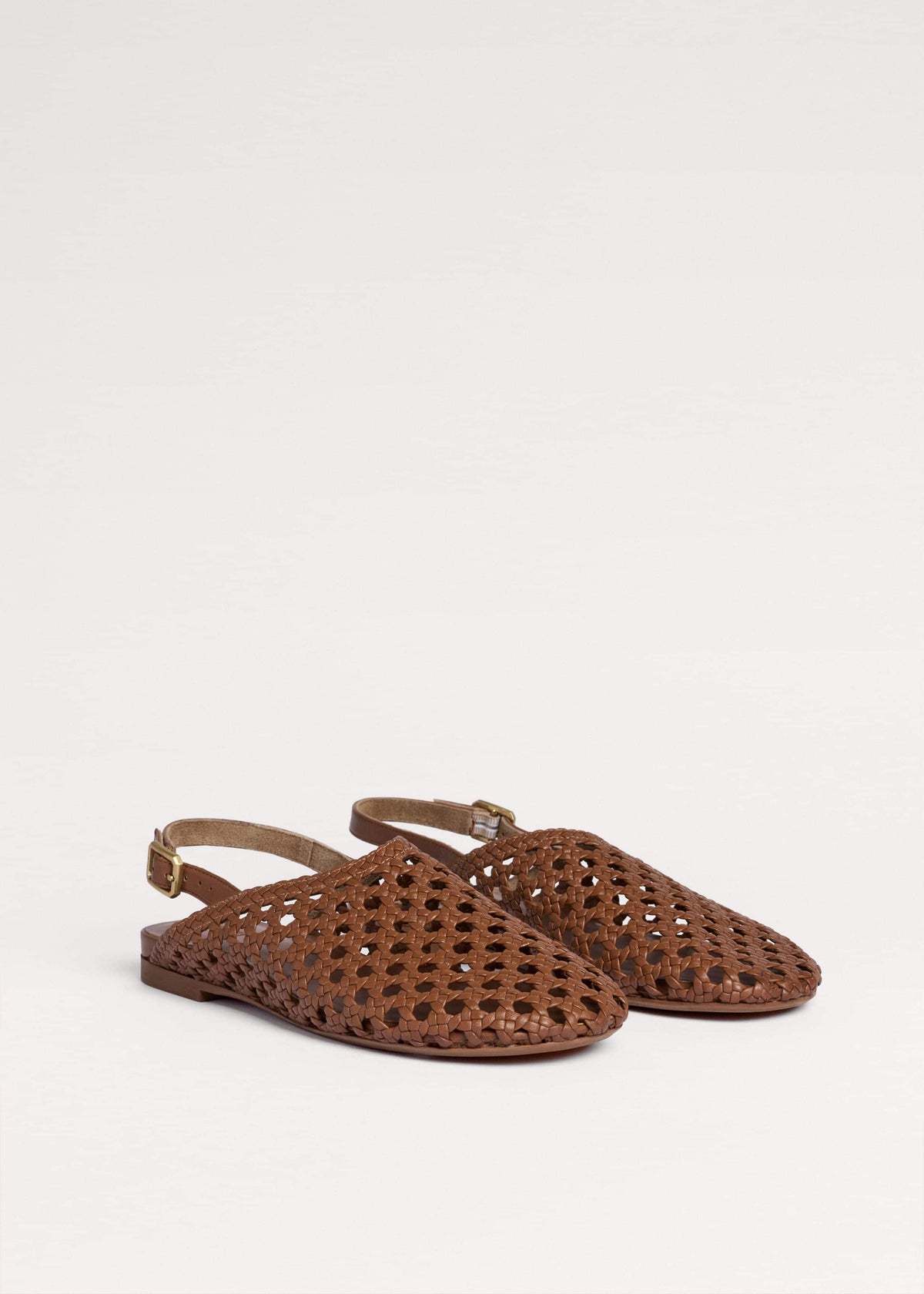 Brown Woven Slingback Shoe | ME+EM Clothing|Accessories