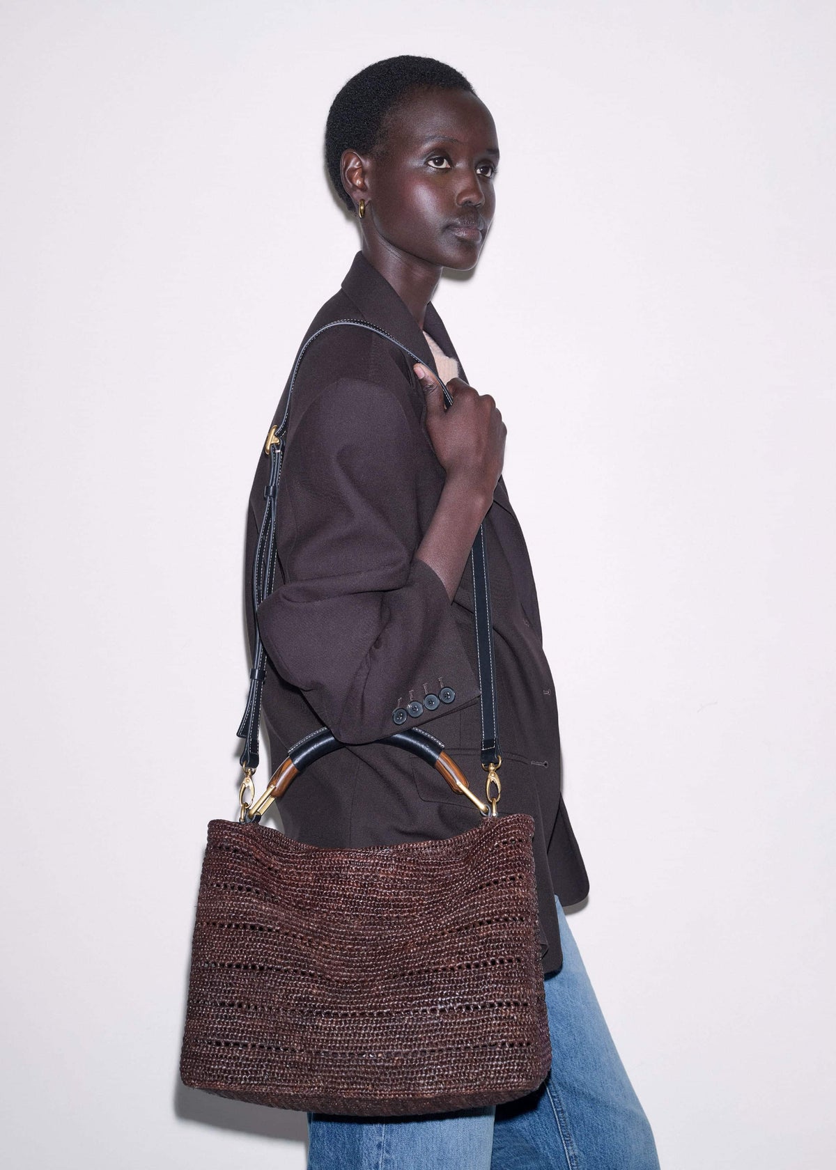 Brown Large Day Bag | ME+EM Clothing|Accessories