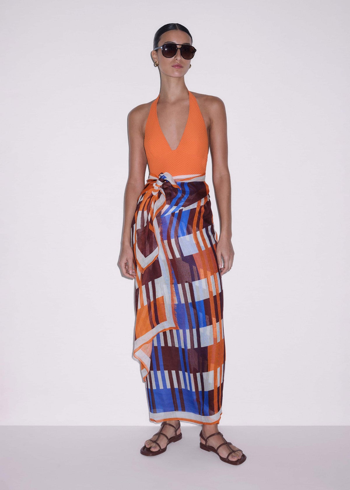 Orange Stripe Sarong | ME+EM Clothing