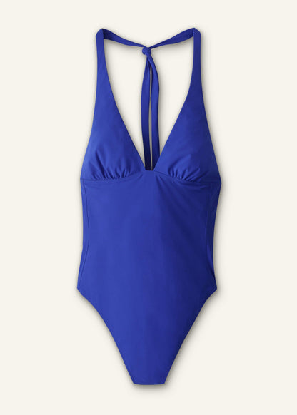 Blue Adjustable Halterneck Swimsuit | ME+EM Clothing