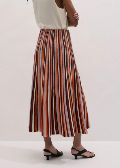 Cinnamon Stripe Knit Maxi Skirt | ME+EM Clothing