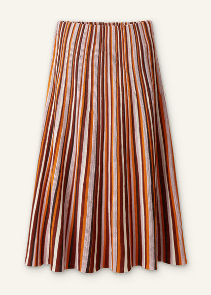 Cinnamon Stripe Knit Maxi Skirt | ME+EM Clothing