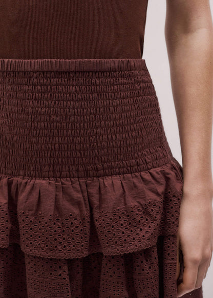 Cinnamon Shirred Mini Skirt | ME+EM Clothing