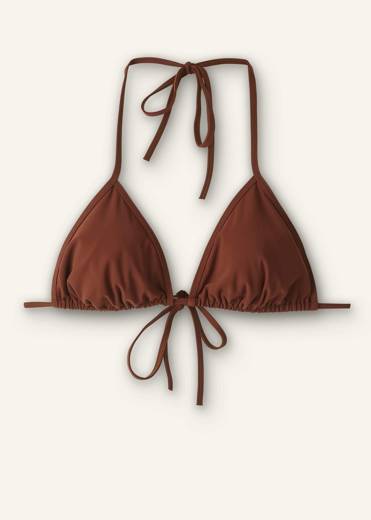 Cinnamon Brown Adjustable Triangle Bikini Top | ME+EM Clothing