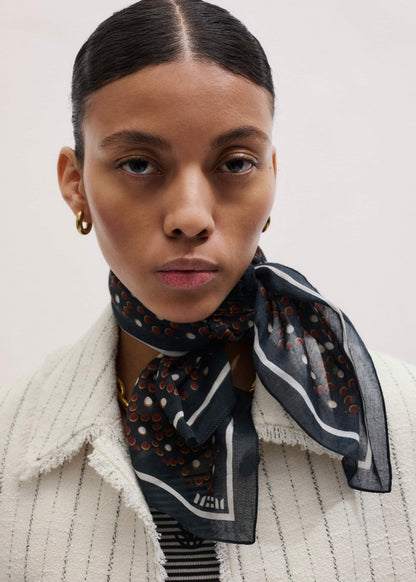 Black Dotted Border Scarf | ME+EM Clothing|Accessories