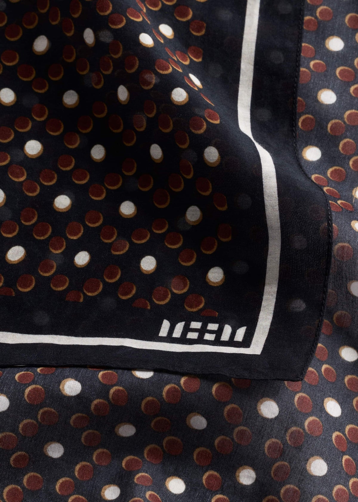 Black Dotted Border Scarf | ME+EM Clothing|Accessories
