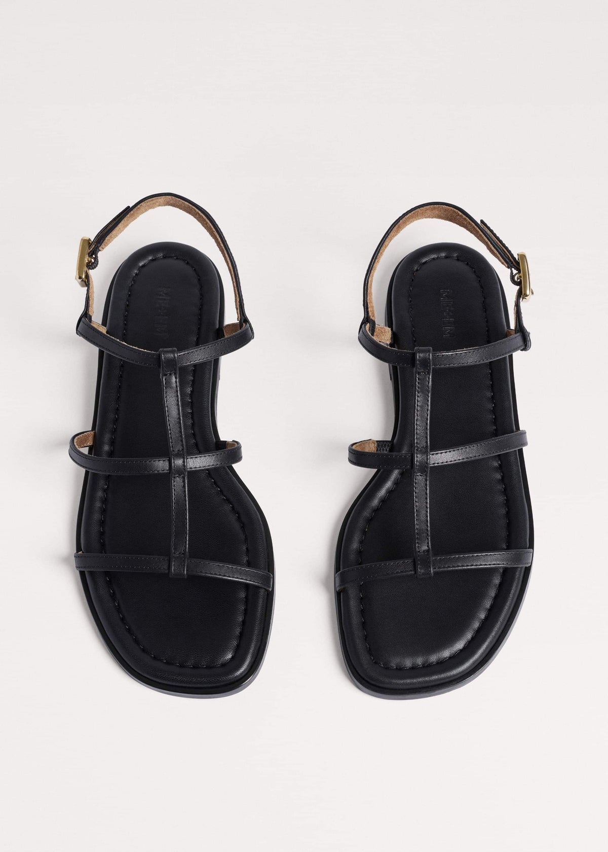 Black Caged Flat Sandal | ME+EM Clothing|Accessories
