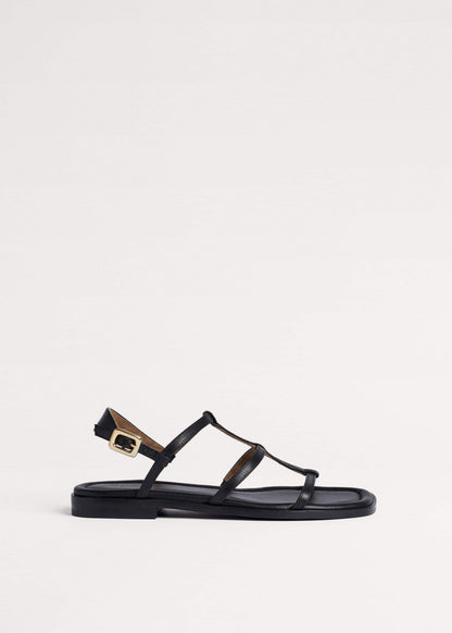Black Caged Flat Sandal | ME+EM Clothing|Accessories