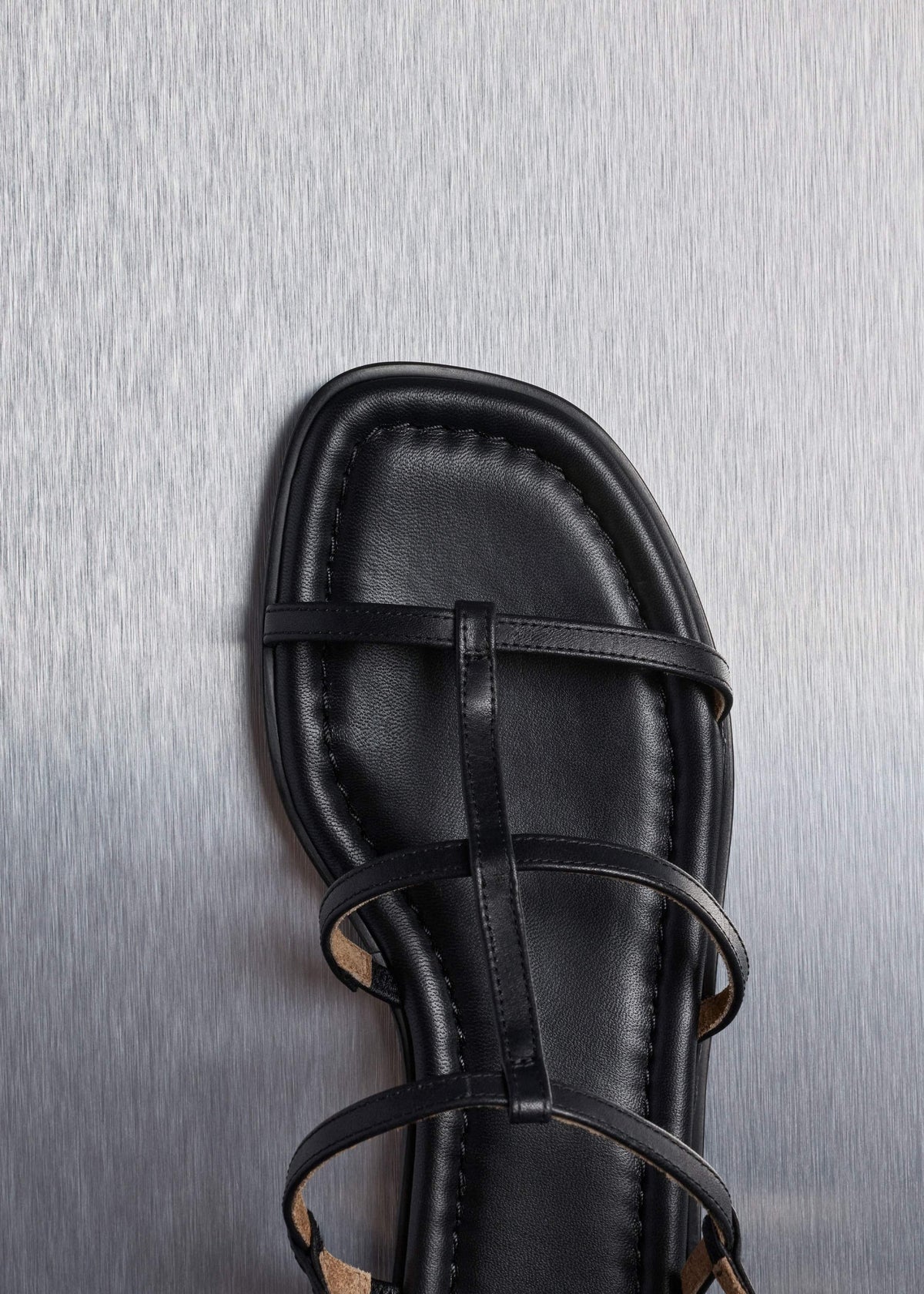 Black Caged Flat Sandal | ME+EM Clothing|Accessories