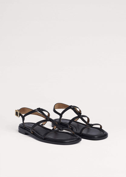 Black Caged Flat Sandal | ME+EM Clothing|Accessories