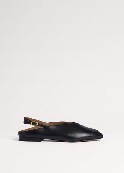 Black Peep Toe Flat | ME+EM Clothing|Accessories