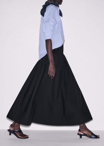 Black Mixed Media Maxi Skirt | ME+EM Clothing