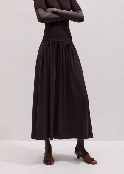 Brown Soft Sculpt Maxi Skirt | ME+EM Clothing