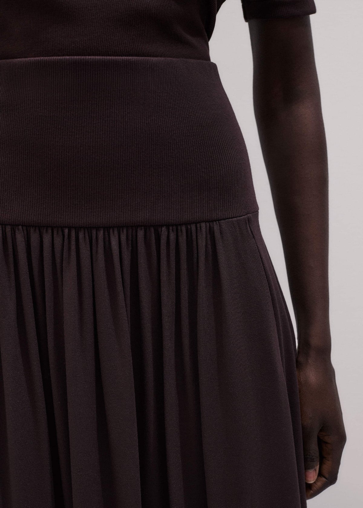 Brown Soft Sculpt Maxi Skirt | ME+EM Clothing