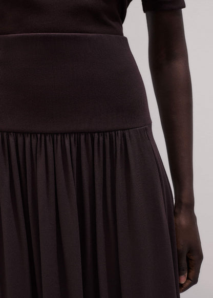 Brown Soft Sculpt Maxi Skirt | ME+EM Clothing