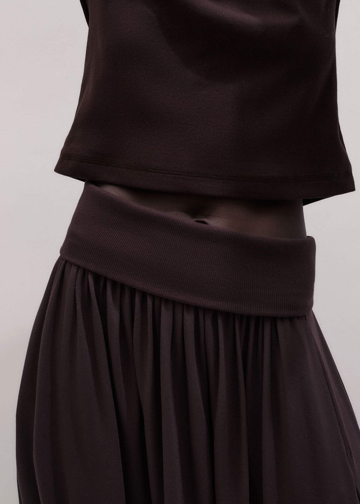 Brown Soft Sculpt Maxi Skirt | ME+EM Clothing