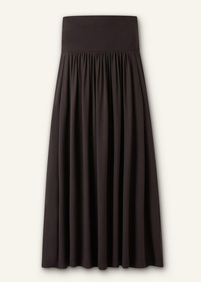 Brown Soft Sculpt Maxi Skirt | ME+EM Clothing