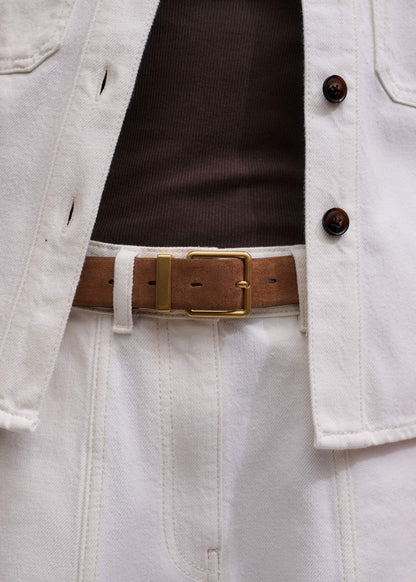 Tan Snake Print Reversible Belt | ME+EM Clothing|Accessories