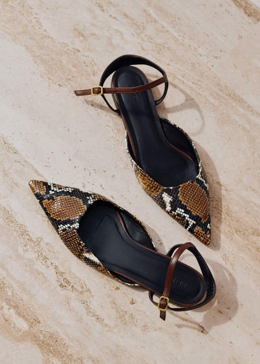 Brown Point Toe Flat | ME+EM Clothing|Accessories