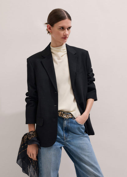 Cream Silk Elevated Cowl Neck Top | ME+EM Clothing