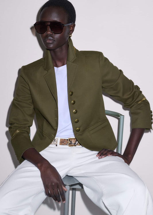 Khaki Wear With Everything Fitted Utility Jacket | ME+EM Clothing