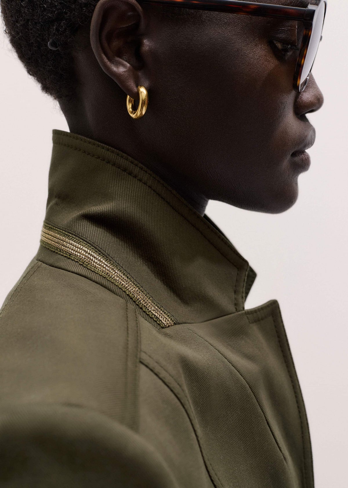 Khaki Wear With Everything Fitted Utility Jacket | ME+EM Clothing