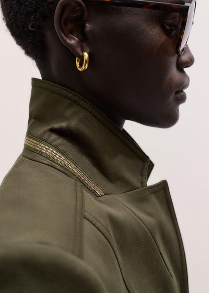 Khaki Wear With Everything Fitted Utility Jacket | ME+EM Clothing