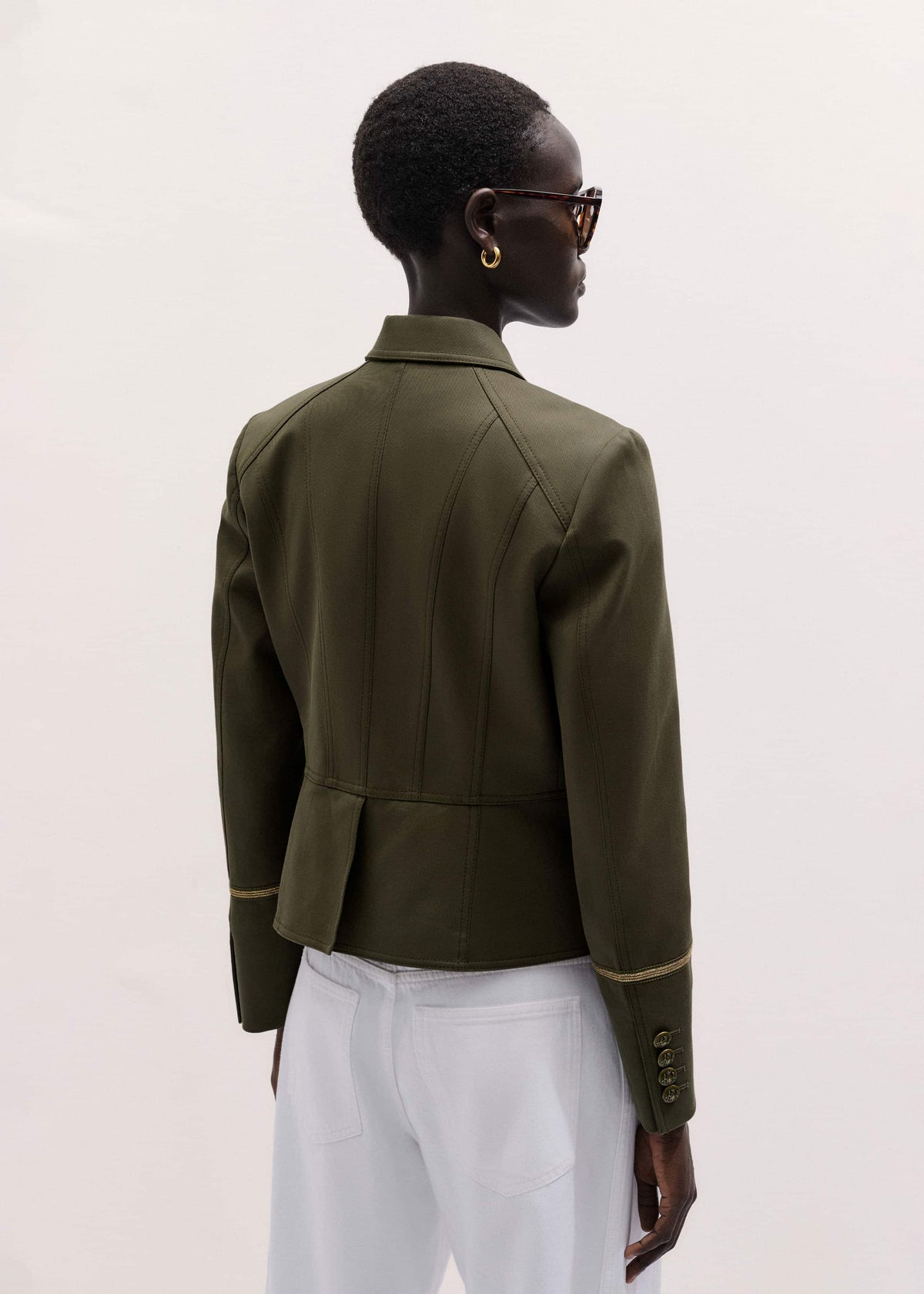 Khaki Wear With Everything Fitted Utility Jacket | ME+EM Clothing