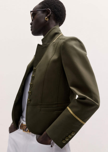 Khaki Wear With Everything Fitted Utility Jacket | ME+EM Clothing