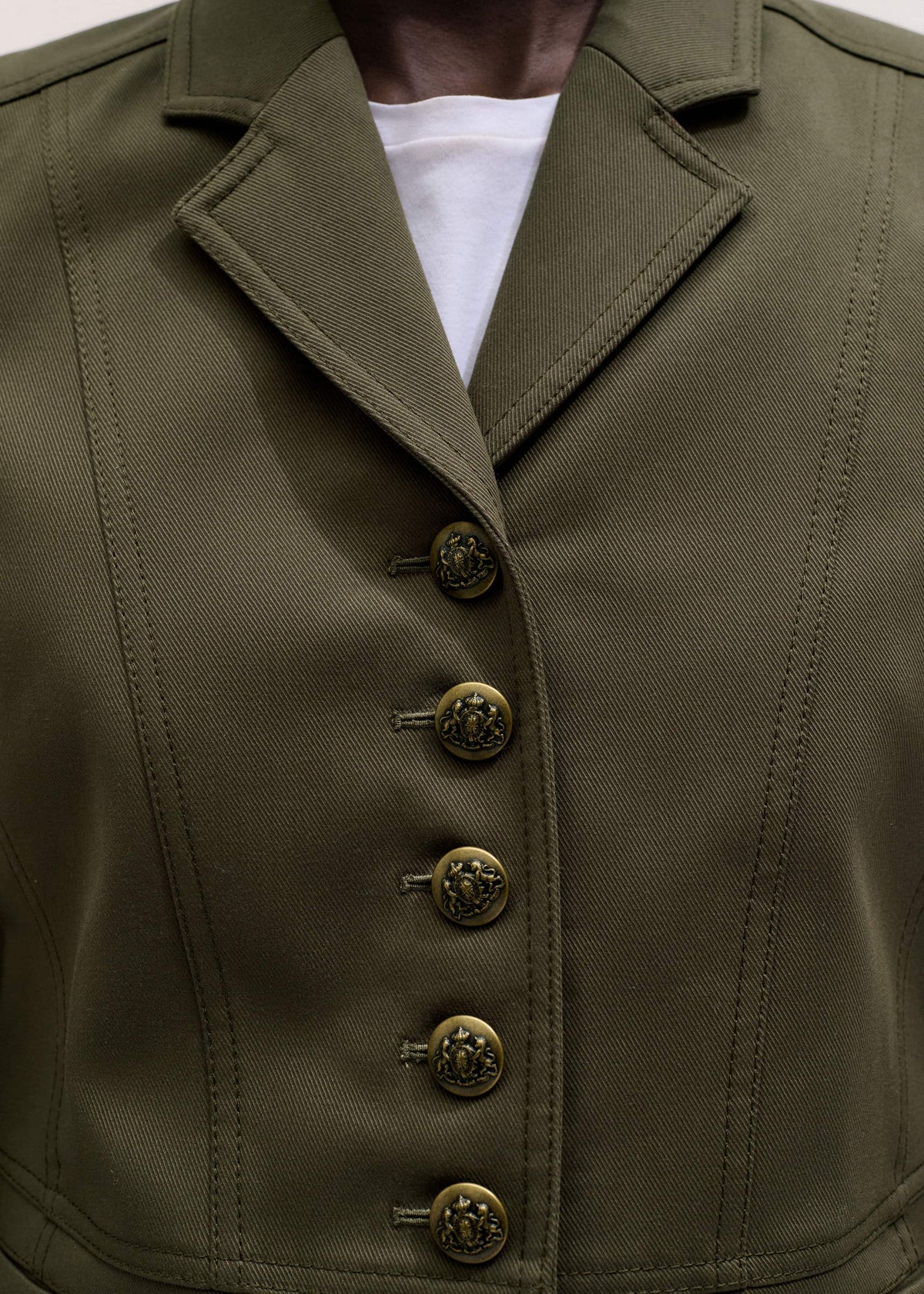 Khaki Wear With Everything Fitted Utility Jacket | ME+EM Clothing