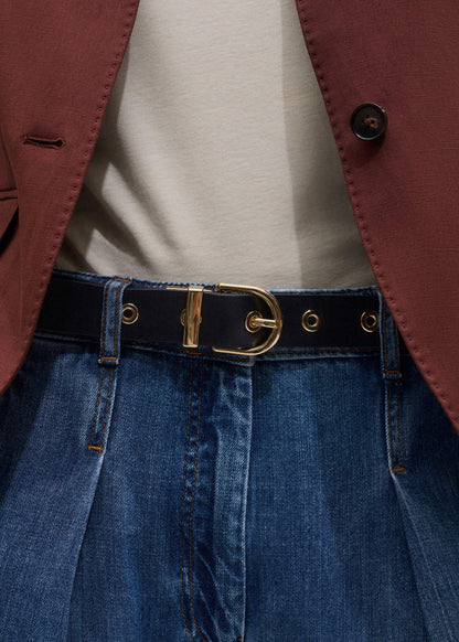 Black Reversible Eyelet Belt | ME+EM Clothing|Accessories
