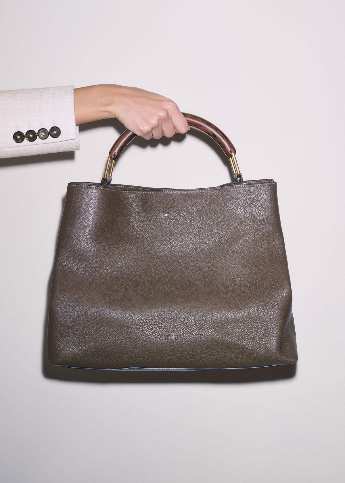 Olive Green Leather Soft Constructed Day Bag | ME+EM Clothing|Accessories