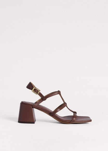Dark Brown Caged Occasion Sandal | ME+EM Clothing|Accessories