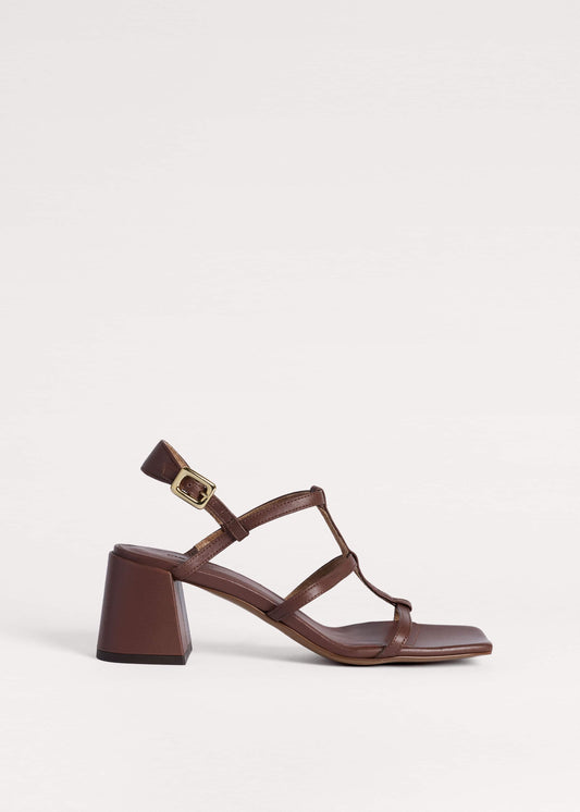Dark Brown Caged Occasion Sandal | ME+EM Clothing|Accessories