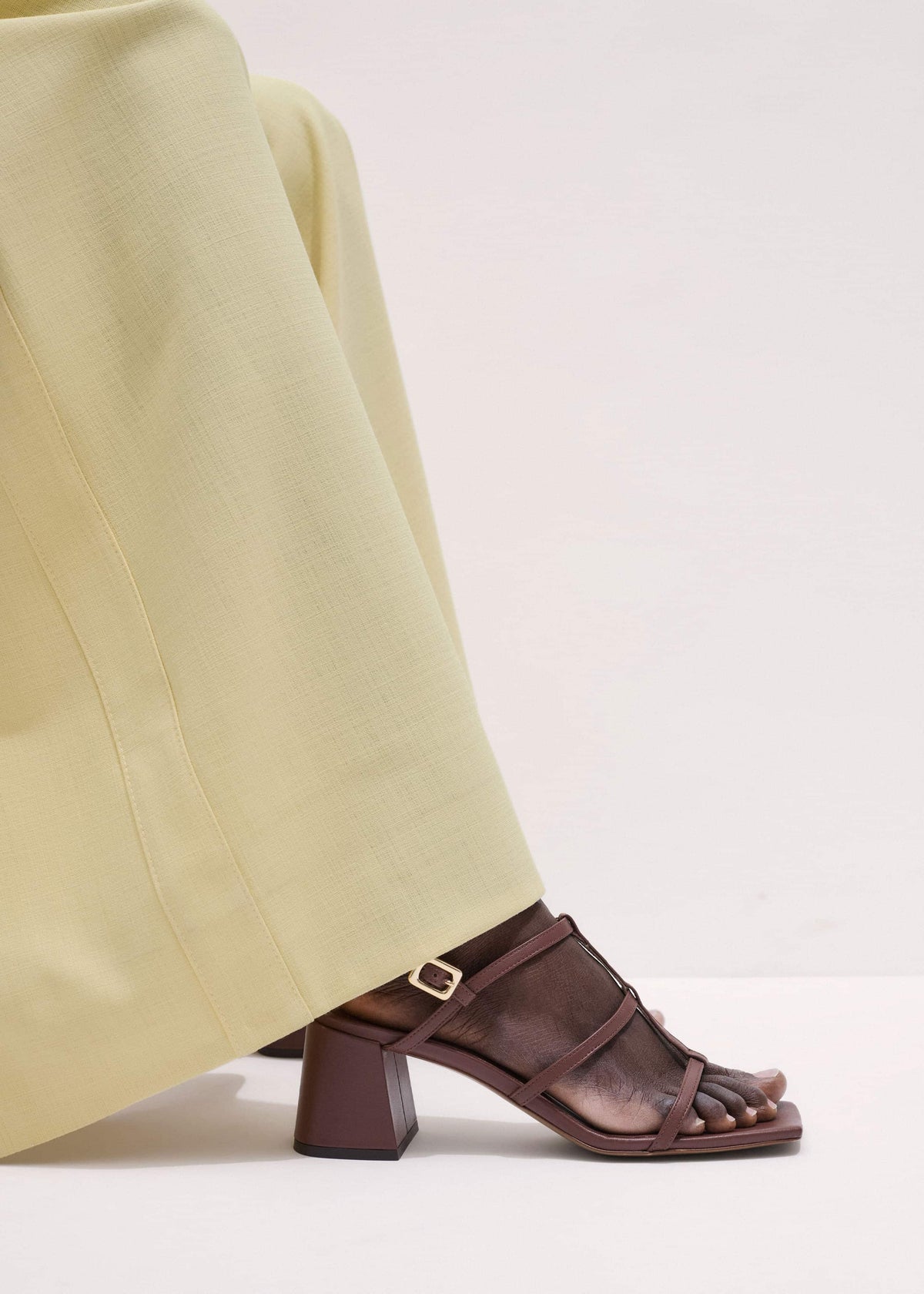 Dark Brown Caged Occasion Sandal | ME+EM Clothing|Accessories
