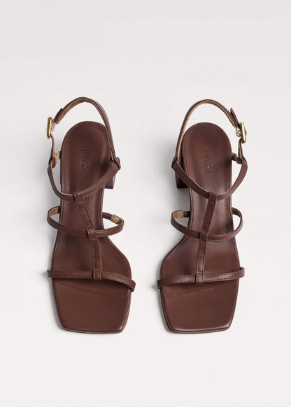Dark Brown Caged Occasion Sandal | ME+EM Clothing|Accessories