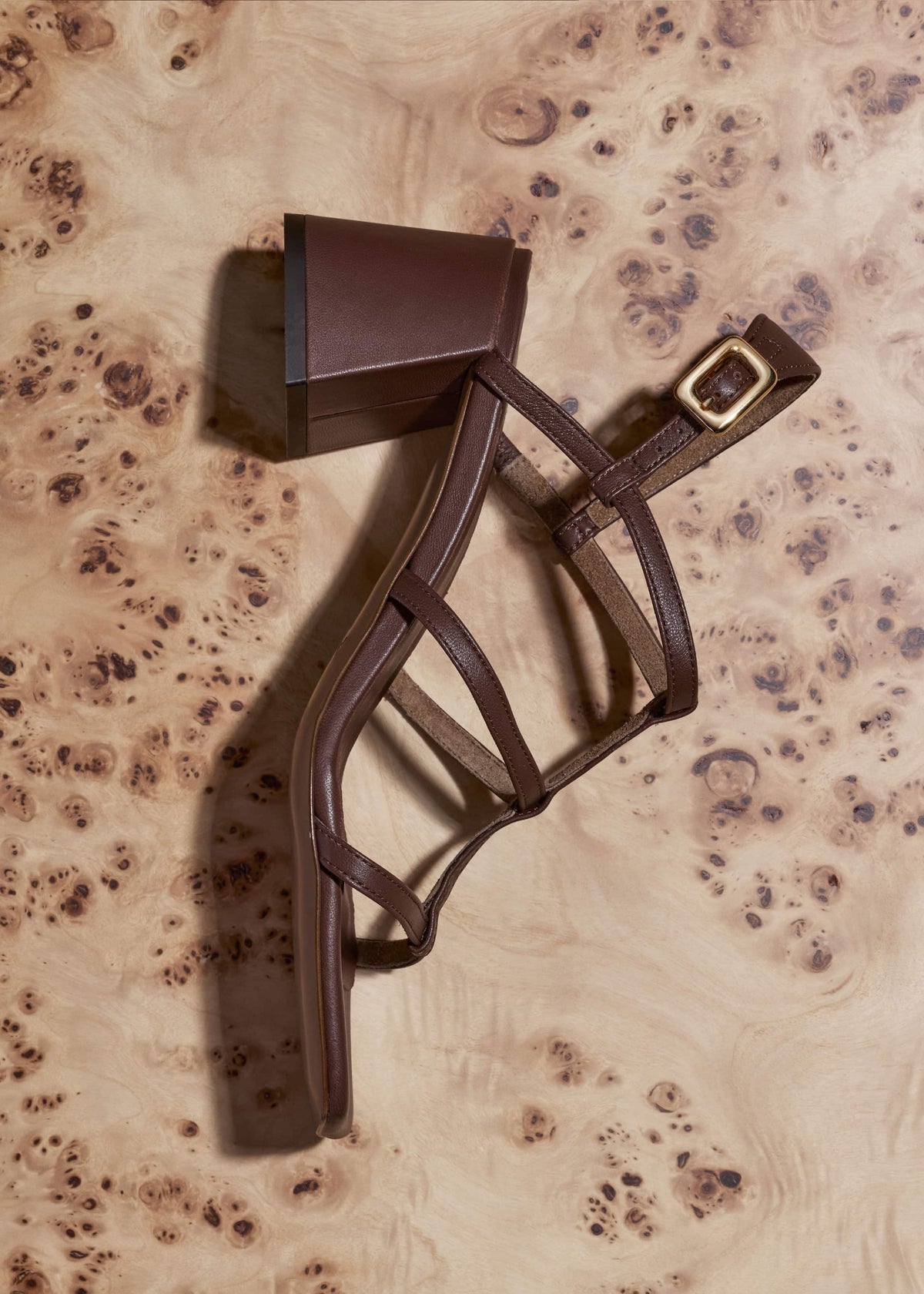 Dark Brown Caged Occasion Sandal | ME+EM Clothing|Accessories