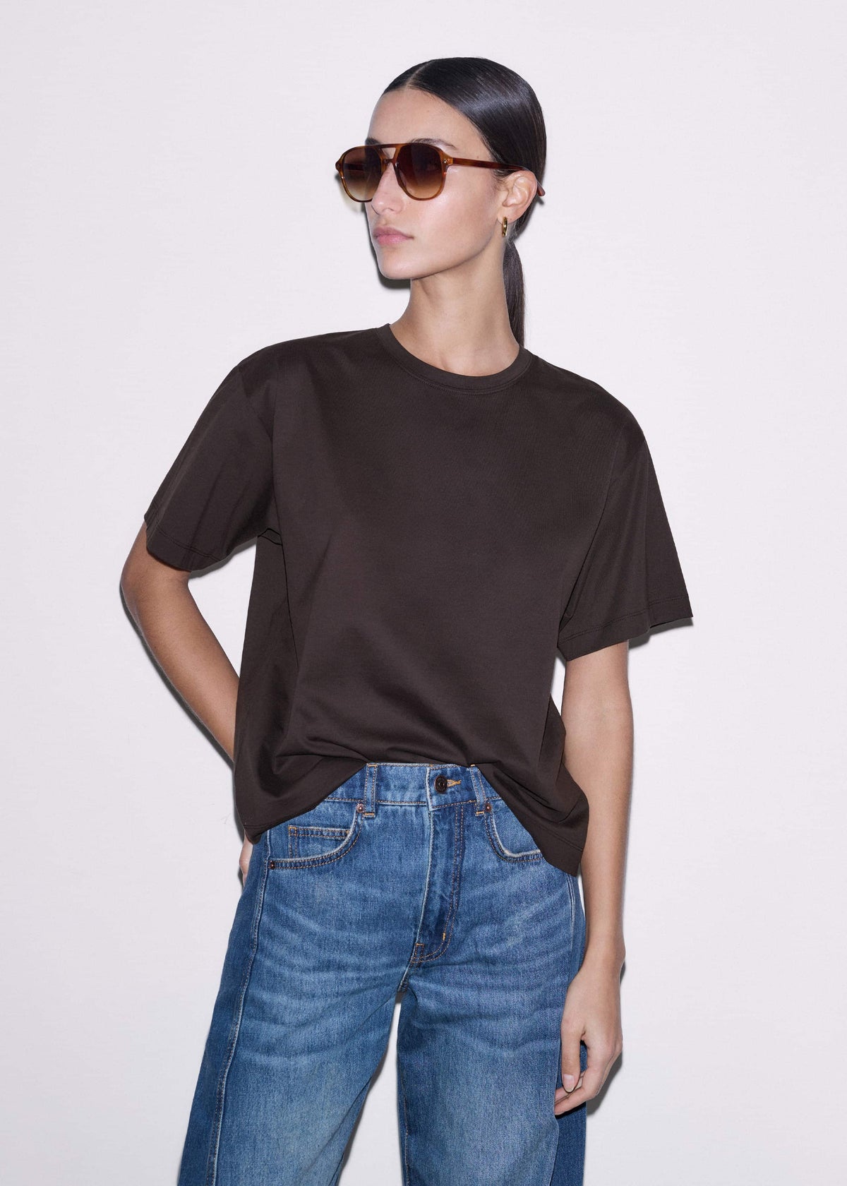 Brown Oversized Tee | ME+EM Clothing