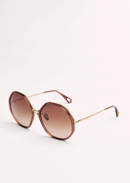 Cinnamon Hetagonal Frame Sunglasses | ME+EM Clothing|Accessories