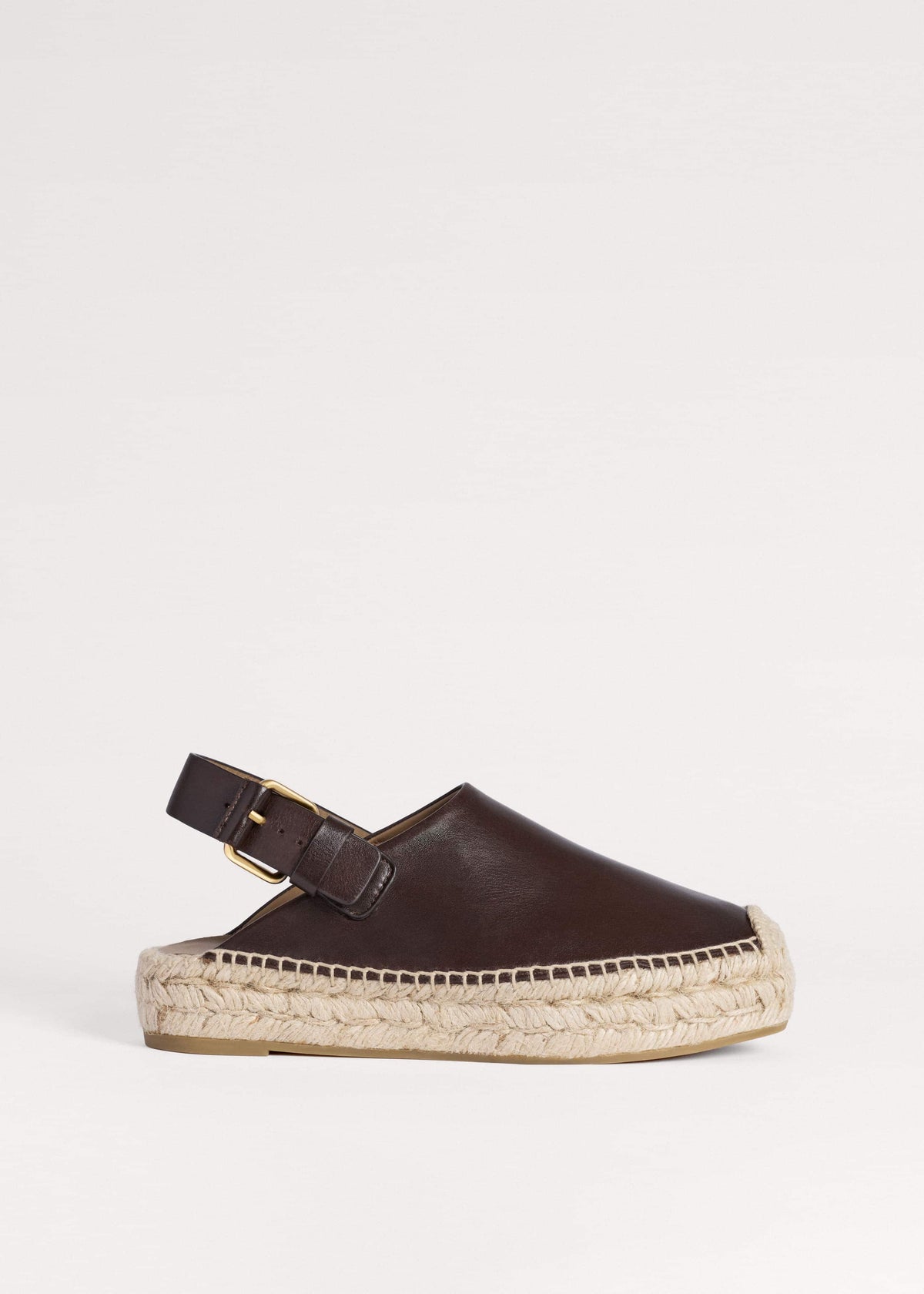 Brown Leather Slingback Espadrille | ME+EM Clothing|Accessories