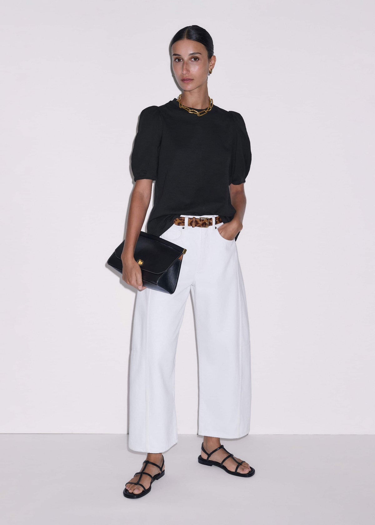 Black Feminine Swing Top | ME+EM Clothing