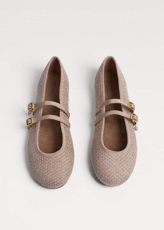 Gold Mesh AM-PM Ballet Flat | ME+EM Clothing|Accessories