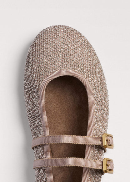Gold Mesh AM-PM Ballet Flat | ME+EM Clothing|Accessories